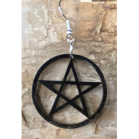 Pentakel oorbellen 30mm