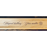 Houten breinaalden doos vintage