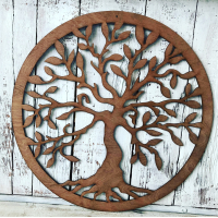 Tree of Life hout wand of raam ornament 55cm