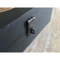 Houten opbergkistje Pentagram - Tripple moon - Triquetra | Zwart | 175x125x65 mm | Mooi&Magisch