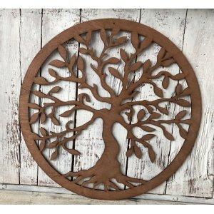 Tree of Life hout wand of raam ornament 55cm