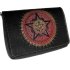 Crossbody leren tas zwart Pentagram Rood/roze goud | BellaMagio | verwisselbaar front | Heksentas